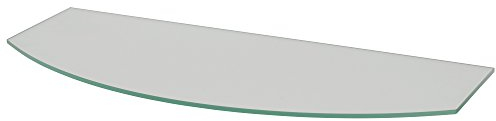 Duraline 1171663 Schwebende Regal an der Wand montiert Glas Regal – Regal Regal schwimmend, Wandverteiler, Glas, 600 mm, 150 mm, 0,6 mm