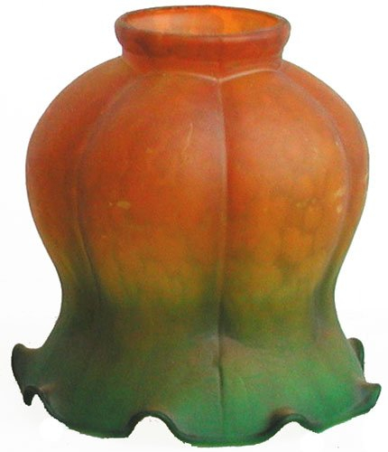 Ersatz-Lampenschirm aus Glas für Lampen und Kronleuchter in Orange und Grün, Liberty