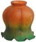 Ersatz-Lampenschirm aus Glas für Lampen und Kronleuchter in Orange und Grün, Liberty