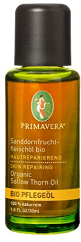 PRIMAVERA Pflegeöl Sanddornfruchtfleischöl bio 30 ml - Aromaöl, Naturkosmetik - stärkend, beruhigend für trockene, gerötete Haut - vegan