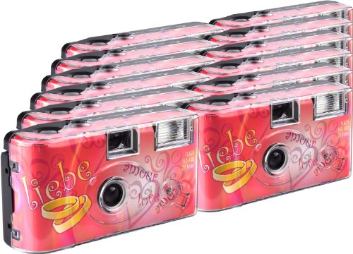 TopShot Lot de 12 appareils Photo jetables avec Flash 27 Poses