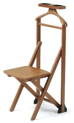 Arredamenti Italia Garderobenständer mit Stuhl für Schlafzimmer 2007 DUKA, Holz - Verschließbar - Kirschbaum Finish Ar-It il cuore del legno