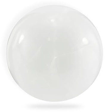 Budawi® XL Edelstein Kugel 10 cm aus Selenit Fasergips Dekokugel Handschmeichler weiß rund