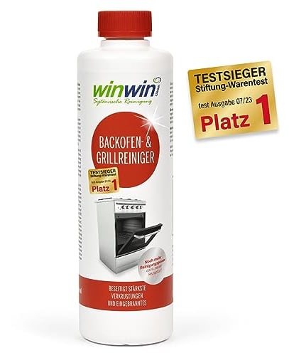 winwinCLEAN® Backofenreiniger & Grillreiniger [Testsieger Stiftung Warentest] Starker Intensivreiniger & Fettlöser für hartnäckige Ablagerungen I Backofen, Gasgrill, Ceranfeld – Original-0,5L