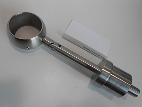 Rohrstütze Pfosten Handlaufhalter D42,4x2,0 höhenverstellbar Handlaufträger mit Kugelring AISI304,D42,4x2, K320 Edelstahl bayram®
