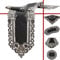 Quinnyshop Grau Tischdecke Tischläufer Set Leinen-Optik Blumen Stickerei (ca. 40x90 cm Oval)