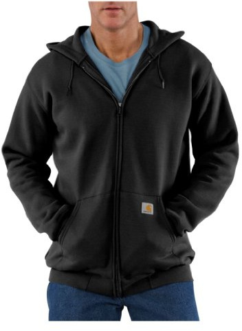 Carhartt Men's MidWeight Hooded Zip Front Sweatshirt - Black - 4X-Large