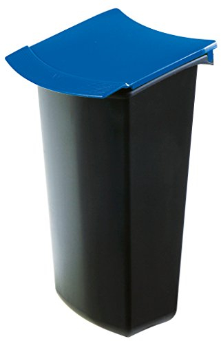 HAN Abfalleinsatz MONDO mit Deckel, Schick und Praktisch, Für die ideale Abfalltrennung, Volumen 3 Liter, 1843-14, schwarz-blau