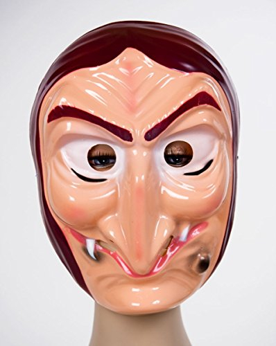 Hexenmaske aus Plastik mit Gummiband 161.051.02