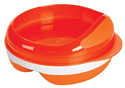 Oxo Teller, 2 Teilungen, mit Deckel, Orange