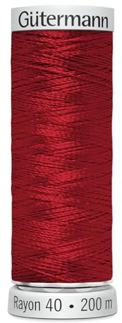 Gutermann 709700/1147 | Red Sulky Rayon 40 Machine Embroidery Thread | 200m
