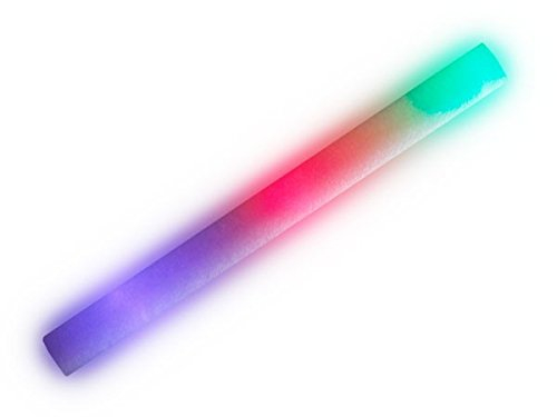 6x Multi LED Glowstick Party Licht Knicklicht Leuchtstab Blinkstab 47,5 x 3,5 cm Schaumstoff Multicolor