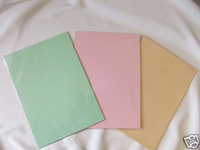 Basteln/Karten Basteln, geprägt, 3-farbig, 10 Bögen je Farbe