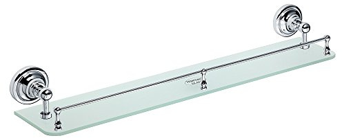 Design-Glasablage Wandmontage Badablage Glasregal chrom
