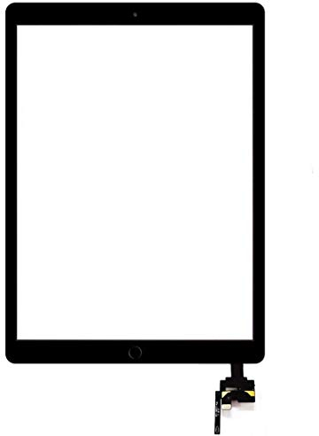 GENIE FORCE Touchscreen Glas Digitizer für iPad mini 3 Display, komplett mit IC-Chip, Original LVA Flexkabel mit Homebutton - inkl. Reinigungsset – SCHWARZ Black