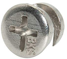 Flyshop 10 connettori per mobili con serratura a camma, raccordi per pannelli di collegamento 13,6 mm, testa diametro 1,3 cm (14 mm x 11 mm)