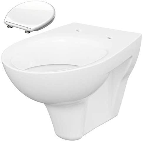 HGMBAD Wand WC Hänge Toilette inkl. Sitz mit Absenkautomatik