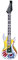 NET TOYS Aufblasbare Gitarre Deko Luftgitarre Funky Rocker Inflatable Guitar Rockstar Gummigitarre Party Gitarren Instrument Mottoparty Musikinstrument Accessoire Partydeko aufblasbar