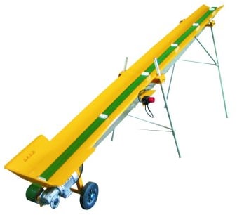 Förderband 5m 3-teilig Transportband Brennholz Gurtförderer conveyor belt