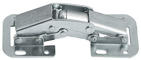 Gedotec Möbelscharnier Caravan-Scharnier EASY MONT | Aufschraubscharnier ohne Feder | Klappen-Scharnier Stahl verzinkt | Scharnier für Klappen & Möbel | Aufschraubbänder ohne Schließautomatik