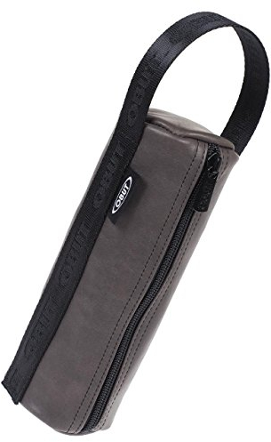 Obut Runde Ledertasche für Pétanque-Kugeln, grau