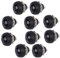Mintice 10 Pezzi 12mm Veicoli Auto Nero Rotonda Interruttore a Levetta Momentaneo Interruttore Pulsante Bottone 2pin Impermeabile