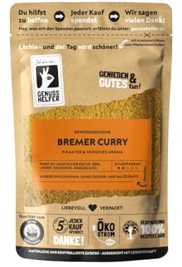 Bremer Gewürzhandel Bremer Curry, pikant, originales Rezept, aromatische Würze zum Kochen, perfekt für Soßen und Dips, 100g