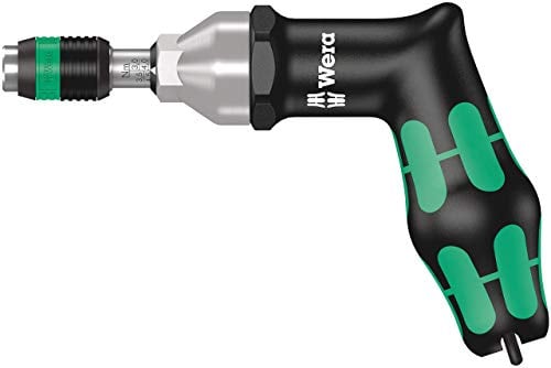 Wera 7442 Kraftform Pistolengriff, einstellbarer Drehmomentschraubendreher mit Rapidaptor Schnellwechselfutter, 1/4 Zoll, 3-6 Nm, 1 Stück, 05074702001