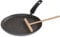 STONELINE Poêle à Crêpe 25 cm, avec Répartisseur de Pâte, adaptée à l'Induction, Poêle en Aluminium Die-Cast, Revêtement Antiadhésif avec de vraies particules de pierre, noir