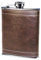 Excellent Quality Hip Flask 8oz Stainless Steel Hip Flask (Brown Leather Effect)