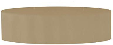 PLANESIUM Premium Sonneninsel RUND Liegeinsel Hülle Abdeckung Schutzhülle Abdeckplane Polyrattan wasserdicht atmungsaktiv Sonnenliege Gartenliege 575g/lfm (190cm Breite x 85cm Höhe, Beige)