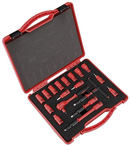 ALYCO 190302 - Juego llave vasos 1/4 18 pzas aislados