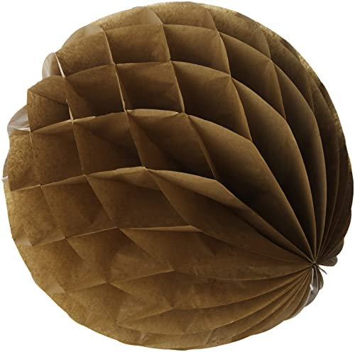 Solid Gold Paper Honeycomb Ball (20cm) 1 Piece - Hanging Decoration, Versatile & Elegant Party Decor