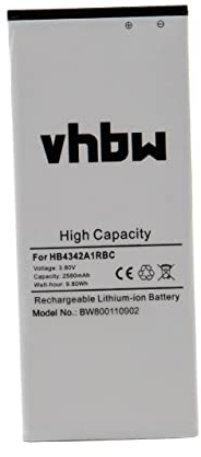vhbw Akku kompatibel mit Huawei Honor 4A, 4A Dual SIM Handy Smartphone Telefon (2580mAh, 3,8V, Li-Polymer)