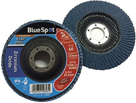 Homesmart 2 Pack 115mm Flap Disc 60 Grit for Angle Grinders Durable Zirconium Oxide Ideal for Grinding, Polishing, and Surface Preparation on Metal, Wood, and More Perfect Tool for DIY Projects