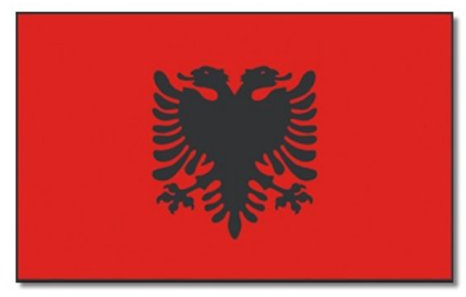 IhrVorteil.com Albanien Fahne 90 cm x 150 cm Rot-Schwarz Patriotisch Outdoor Banner