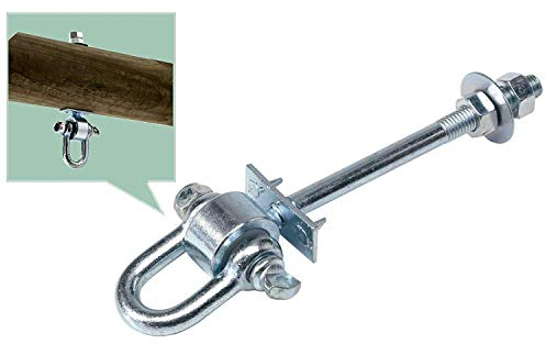 Loggyland Verzinkter Schaukelhaken für Schaukeln mit Bolzen M12, Länge 160 mm