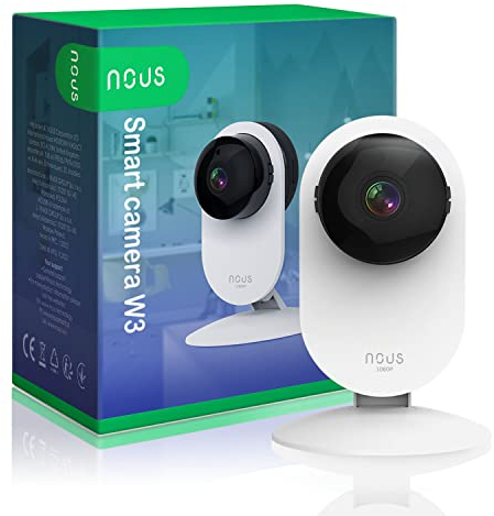 Nous W3 WiFi Baby Camera, Cámaras de Vigilancia, Cámara de Vigilancia Interior Wi-Fi, Cámara para Mascotas con App, Cámara para Perros con App, Cámara para Gatos, Tuya Smart Life 2.4 GHz