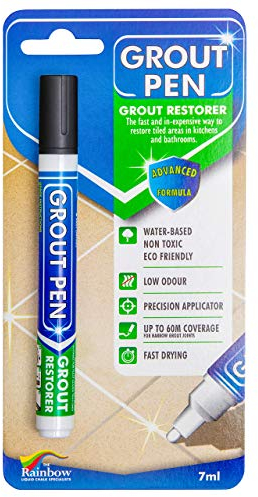 Grout Pen - Designed for restoring tile grout in bathrooms & kitchens (Black)