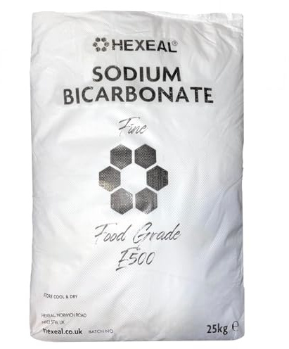 Hexeal Sodium Bicarbonate 25kg Bag – Food Grade, Fine Powder, E500
