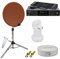 PremiumX Satelliten-Komplettanlage 80cm Satellitenschüssel Ziegelrot Single LNB Kabel Dreibein-Stativ FullHD TV SAT-Receiver