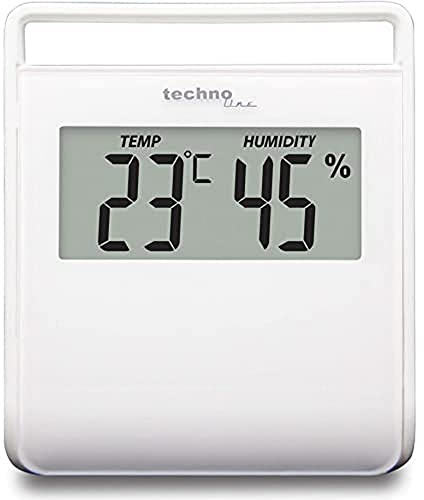 Technoline WS9440 Bürothermometer mit Innentemperaturanzeige und Innenluftfeuchteanzeige, perfekt für die Überwachung von Temperatur und Luftfeuchte im Innenraum, Weiß