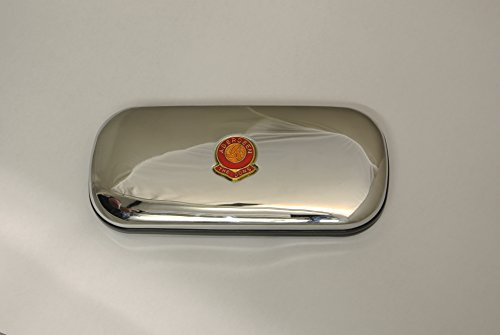 Polished chrome football club glasses case – Aberdeen