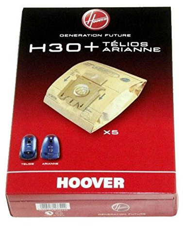 Hoover Telios Arianne H30+ Lot de 5 sacs d'aspirateur cylindriques