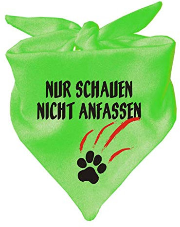Hunde Dreiecks Halstuch (Fb: Lime) (Gr. 1 (55 cm)) Nur schauen Nicht anfassen