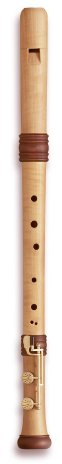 Mollenhauer 4427 Adris Traumflöte Renaissance-Art Tenor-Blockflöte Barock mit Doppelloch und Doppelklappe Birnbaum hell Natur-Holz - Tenorflöte in C inkl. Baumwolltasche, Wollwischer, Fettdöschen, Grifftabelle und Pflegeanleitung