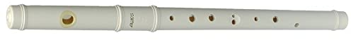 Aulos C-Fife Flûte traversière C-21 (double trou, baguette d'essuyage, boîte à graisse et tableau des doigtés, résine synthétique, durable et robuste avec housse), ivoire