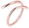 Elli Anello Intrecciato da Donna, in Argento 925, Placcato Oro Rosa, Misura 56