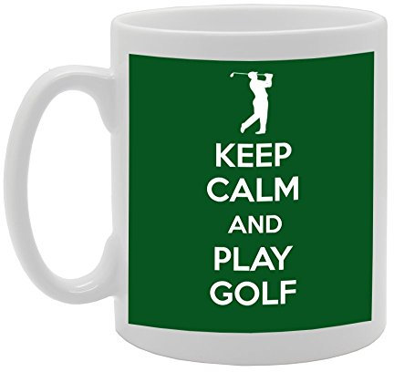 Mg755 Keep Calm and Play Golf fantaisie Cadeau Imprimé Thé café Mug en céramique