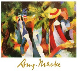 August Macke Poster/Kunstdruck Ragazze Sotto GLI alberi 70 x 50 cm